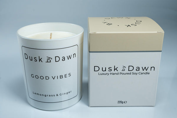 Good Vibes - Lemongrass & Ginger Soy Candle - Dusk by Dawn