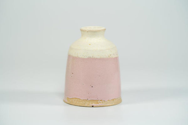 Hand Made Ceramic Reed Diffuser Vessel - Baby Pink & Ivory - Dusk by Dawn