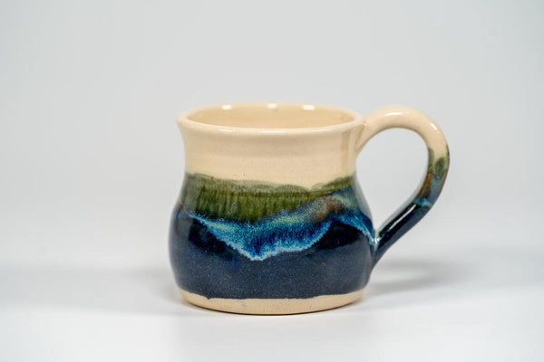 Hand Made Ceramic Sea Sand & Sky Small Mug - Dusk by Dawn