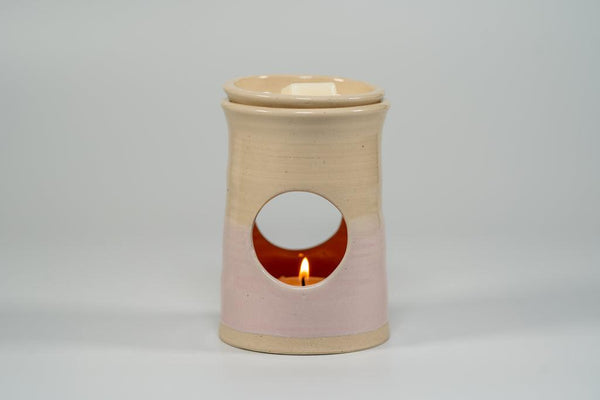 Hand Made Ceramic Wax Warmer - Baby Pink - Dusk by Dawn