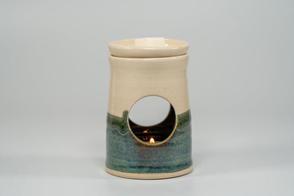 Hand Made Ceramic Wax Warmer - Green - Dusk by Dawn