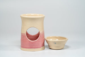 Hand Made Ceramic Wax Warmer - Pink - Dusk by Dawn