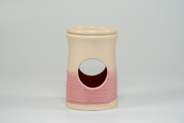 Hand Made Ceramic Wax Warmer - Pink - Dusk by Dawn