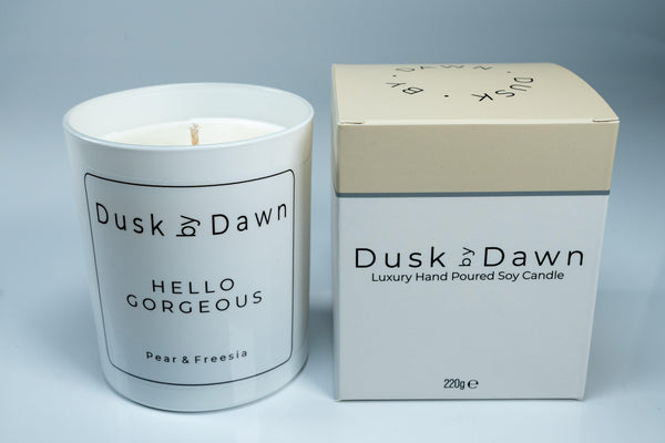 Hello Gorgeous - Pear & Freesia Soy Candle - Dusk by Dawn