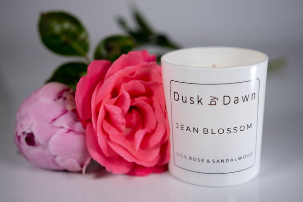 Jean Blossom - Lily, Rose & Sandalwood Soy Candle - Dusk by Dawn