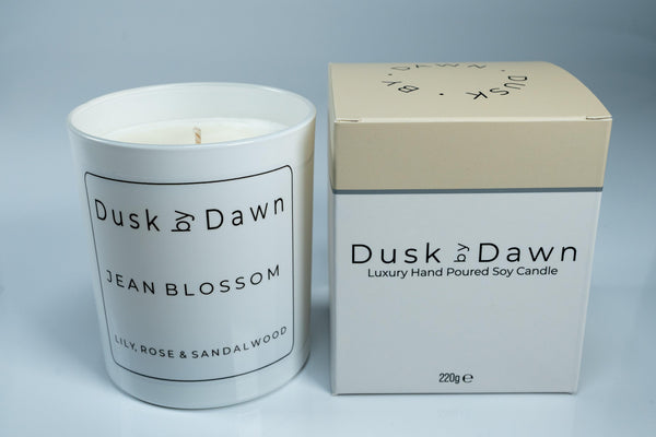 Jean Blossom - Lily, Rose & Sandalwood Soy Candle - Dusk by Dawn