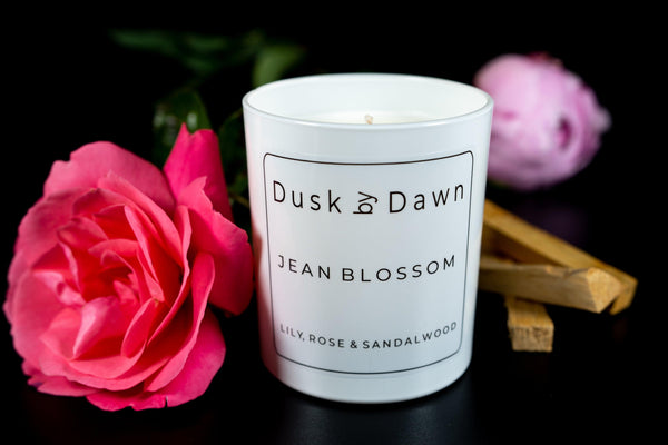 Jean Blossom - Lily, Rose & Sandalwood Soy Candle - Dusk by Dawn