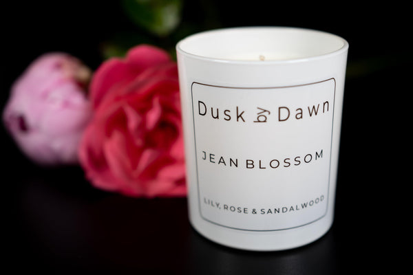 Jean Blossom - Lily, Rose & Sandalwood Soy Candle - Dusk by Dawn