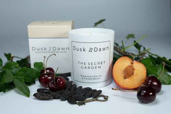 The Secret Garden - Damson, Cherry & Tonka Bean Soy Candle - Dusk by Dawn