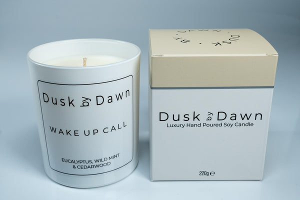 Wake Up Call - Eucalyptus, Wild Mint & Cedarwood Soy Candle - Dusk by Dawn