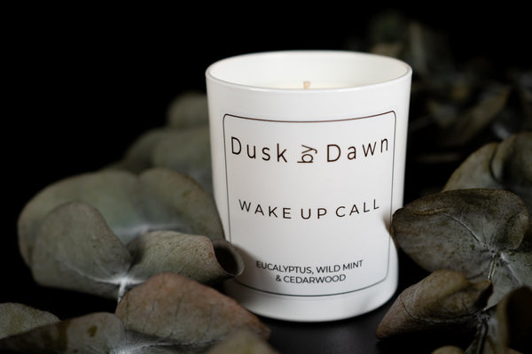 Wake Up Call - Eucalyptus, Wild Mint & Cedarwood Soy Candle - Dusk by Dawn